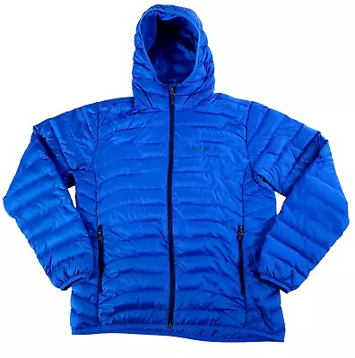 Marmot Tullus Down Jacket Puffer Hoody Blue Hoodie Mens L Large 600 Fill • $69.99