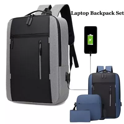 Waterproof Oxford Cloth Business Smart Backpack For 15.6 Inch Laptop Unisex • $53.82