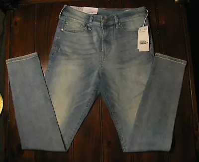 H&M Jeans Mens Size 32/32 Skinny Coupe Moulante Light Wash Stretch Denim Pants • $12.95