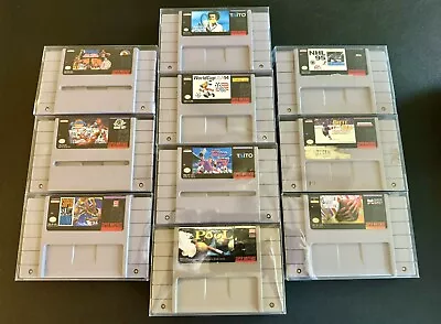 SNES Sports Lot 10 Loose Games In Protectors FREE Ship! • $49.99