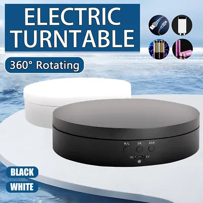 360° Rotating Electric Turntable Display Stand Jewelry Photography Show Holders • $20.99