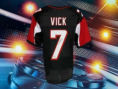 Michael Vick Autographed Custom Atlanta Falcons Black Jersey Coa Beckett • $66.75