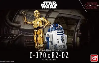 Star Wars The Last Jedi C-3PO R2-D2 1/12 Scale Plastic Model Kit Japan Bandai • $157.60