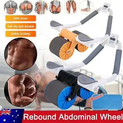 Automatic Rebound Abdominal Wheel Ab Roller Wheel With Elbow Support Roller ABS • $23.99