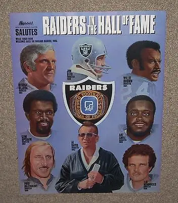 Vintage Oakland Raiders Football Hall Of Fame Poster Al Davis NFL AFL NEW!! • $7.99