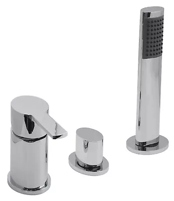 Vado Soho 3 Hole Deck Bath Shower Mixer Without Spout Chrome Soh-132/ns-c/p • £59.95