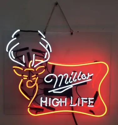 New Miller High Life Deer Beer Neon Light Sign Lamp 19 X15  Acrylic • $130.79