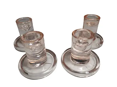 Verrea Blush Taper Candle Holders: Lights.com 2-5/8  X 2-3/8  High Set Of 4 • $12.98