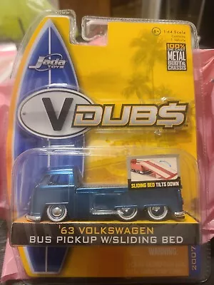 $10 • Buy Jada V Dubs 1963 Volkswagen Bus Pickup With Sliding Bed 2007 In Package