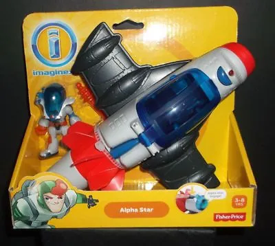 Fisher-Price Imaginext ALPHA STAR SPACE ROCKET BFT03 RARE~ Brand New~ • £45