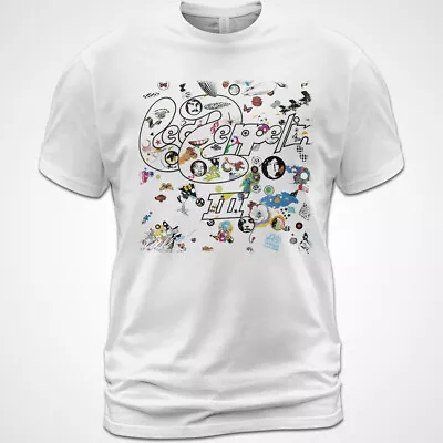 Cotton T-Shirt Led Zeppelin III Album Tee Robert Plant Jimmy Page John Bonham • $21.95