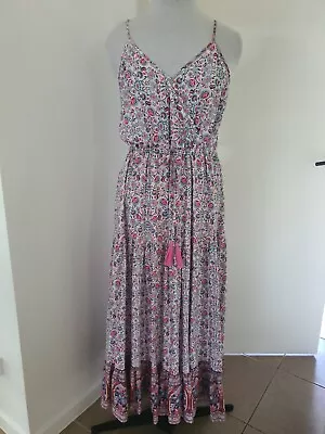 Ladies Salty Bright Fit And Flare Maxi Dress Size 14 • $20