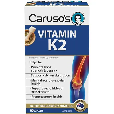 Caruso's Natural Health Vitamin K2 | 60 Capsules • $16.90