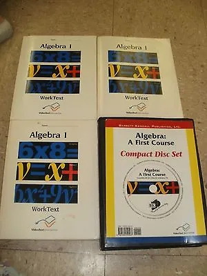 VideoText Interactive ALGEBRA 1 Student WorkText CD-Rom LOT 1996 First Edition • $79.99