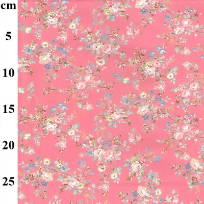 Vintage Nora Floral Print 100% Cotton Fabric |By The Metre Quilting Sewing Craft • £4.75