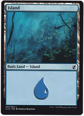 MTG Errors - Miscut - Commander 2019 L Island #0293 • $2.49