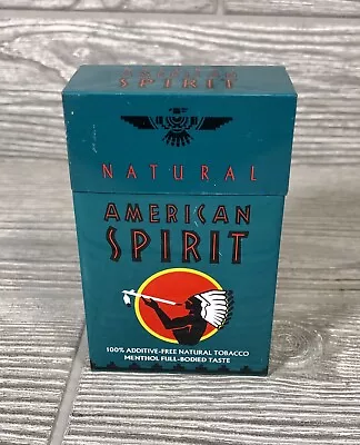 Vintage Metal Natural American Spirit Cigarette Case Holds 20 Class A Cigarettes • $24.25