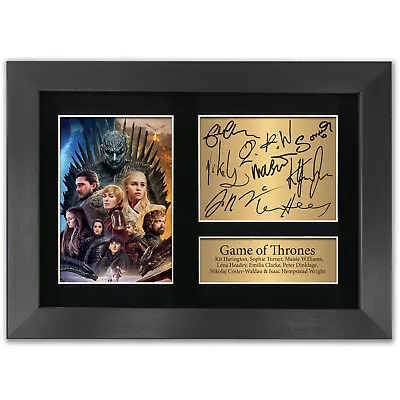 Game Of Thrones Autograph Printed Signed A4 Framed Poster Gift #39 • £19.99