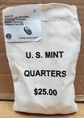 2012 S Hawaii Volcanoes ATB Quarter U.S. Mint Sealed $25 Bag 100 Coins • $62.95