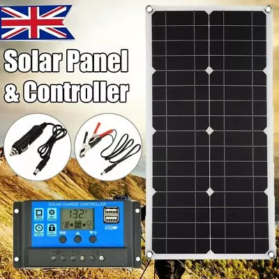 £21.99 • Buy 30W Solar Panel Kit Battery Charger & 40A Controller For Car Van Caravan Boat