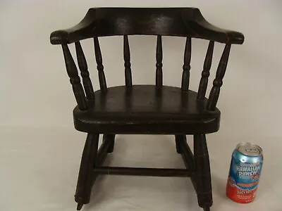 Antique 19C Painted Miniature Windsor Rocking Chair • $105