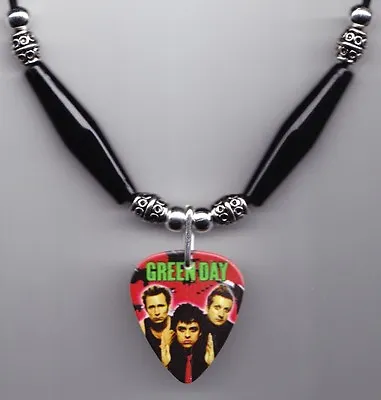 Green Day Band Photo Guitar Pick Necklace #6 • $11.99