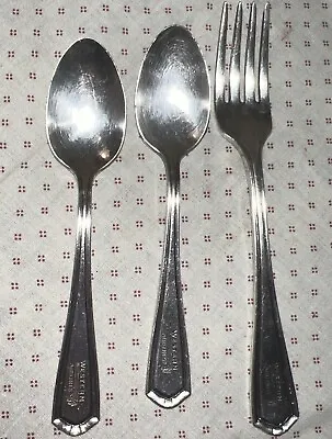 Vintage Western Airlines Silver Plated Fork And Spoons Silverware Oneida • $9.99