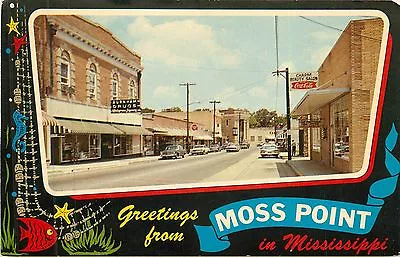 MIssissippi MS Moss Point Greetings From Chrome Postcard • $7.95
