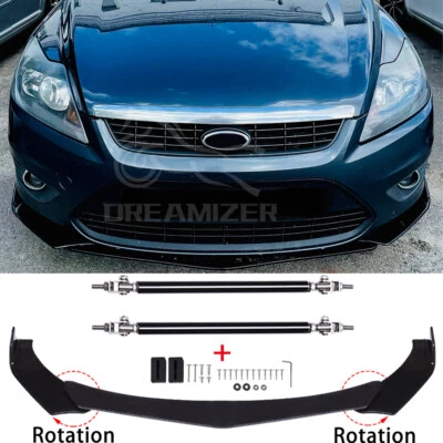 For Ford Focus ST RS SE MK3 MK4 Front Bumper Lip Splitter Spoiler