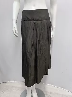 MaxMara Skirt Pleated & Crinkled Greenish Brown Tone Metal Shine I 46 F 44 US 12 • $59.99