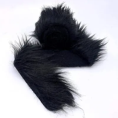 $19.99 • Buy Black Faux Fur Fabric Sold By Ribbon Strips (60   Wide) Pre Cut Fabric