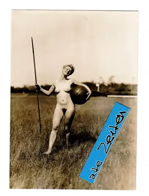 Gerhard RIBICKE Orig.-Photography Women Nude With Spear & Medzinball • $541.01