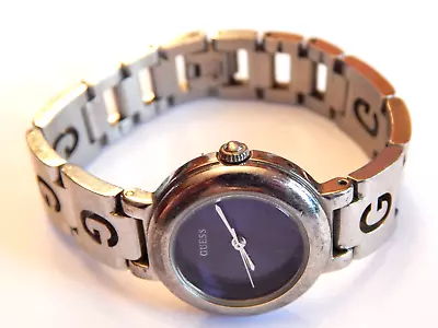 Vintage Guess Blue Dial Silver Tone Women's Wrist Watch Japan Mov't  • $16.99