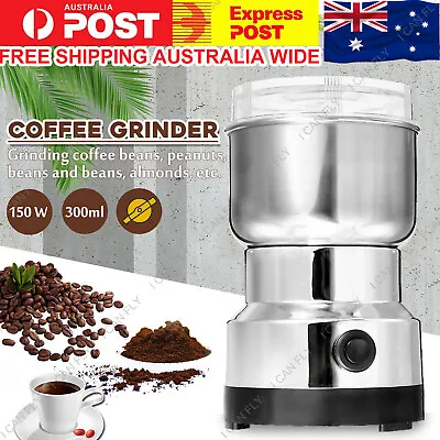 Electric Coffee Grinder Grinding Milling Bean Nut Spice Matte Blender 220V DF • $18.91