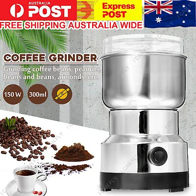 Electric Coffee Grinder Grinding Milling Bean Nut Spice Matte Blender 350ML DF • $14.91