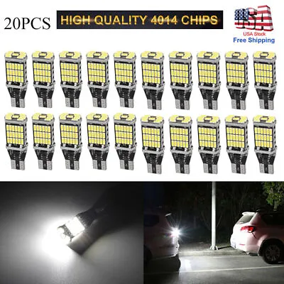 20pack T15 4014 Error Free LED W16W Car White Reverse Back Light Bulb 6000K 45 • $17.99