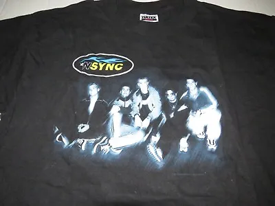 Vintage 90's Tultex NSync Black Concert T Shirt Size Large Timberlake Pop Music • $114.99