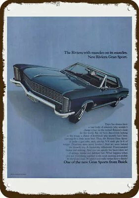 1965 BUICK RIVIERA GRAN SPORT V8 Car Vintage-Look DECORATIVE REPLICA METAL SIGN • $24.99