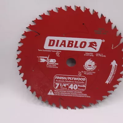 Diablo Circular Saw Blade For Wood Carbide Red 40T 7-1/4  D0704 • $10.48