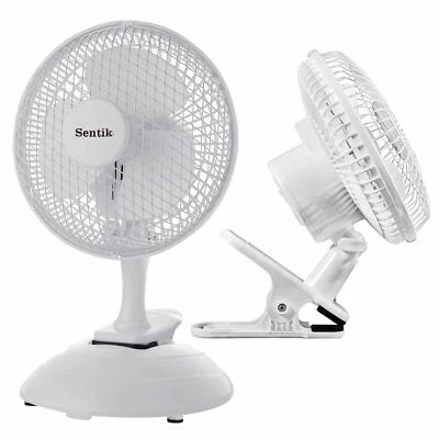 £12.95 • Buy 2 In 1 6  Inch Clip On Fan Portable Desk Table 2 Speed Tilt Office Home Cool Air