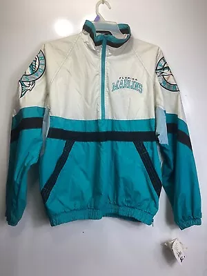 Vintage Starter Florida Marlins Jacket Men Windbreaker XL Half Zip Stitched • $120