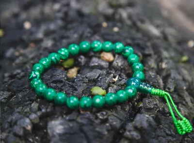 Tibetan Malachite Wrist Buddhist Mala • $8.90