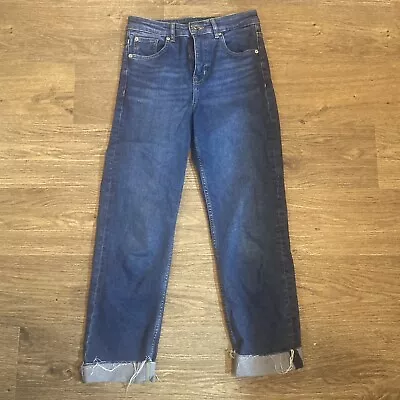 H&M Divided Blue Straight Jeans Size 10 Uk • £5