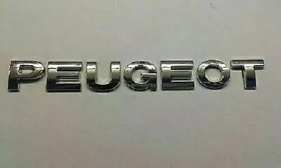 NEW Chrome 3D Car Letters Self-adhesive Badge Emblem Sticker Spelling PEUGEOT • £8.99