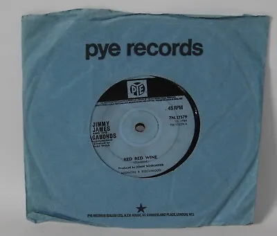 £3.99 • Buy Jimmy James & The Vagabonds – Red Red Wine - 1968 Vinyl 7  Single - Pye 7N.17579