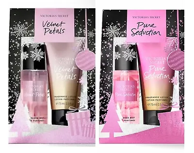 Victoria's Secret VELVET PETALS + PURE SEDUCTION Fragrance Mist Duo Gift Set • $24.99