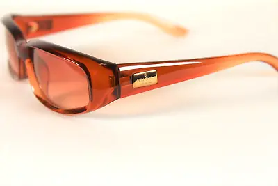 $155 • Buy Vintage Gucci GG2454/S Brown Orange Rectangle Sunglasses Made In Italy Optyl