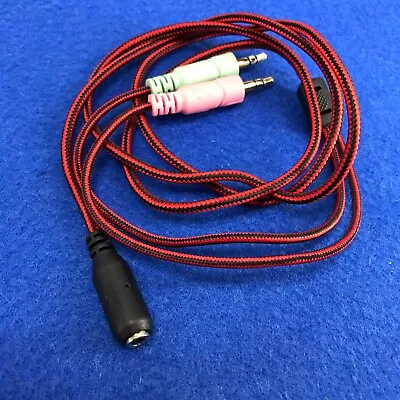 £9.86 • Buy TRRS Microphone Headphone Splitter Adapter Flexible Cable Gold 3.5mm Jack