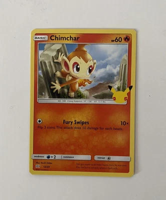 $2 • Buy Chimchar 12/25 Non Holo Pokemon 25th Anniversary Stamped McDonalds Promo Card