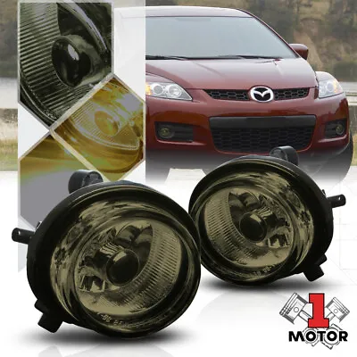 Smoke Tinted Lens Replacement Fog Light OE Bumper Lamps For 07-09 Mazda CX-7 • $35.86